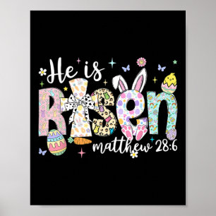 Er ist auferstanden Jesus Christlich Frohe Ostern Poster