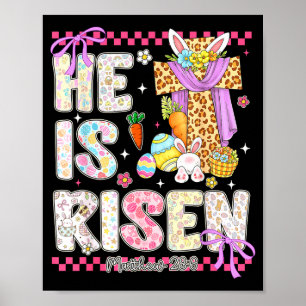 Er ist auferstanden Jesus Christlich Frohe Ostern  Poster