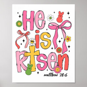 Er ist auferstanden Jesus Christlich Frohe Ostern Poster