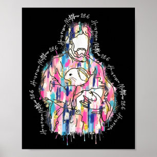 Er ist auferstanden Jesus Christlich Frohe Ostern Poster