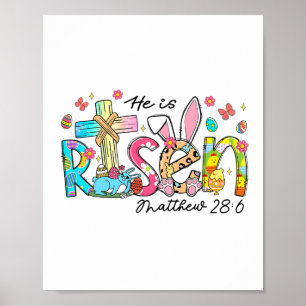 Er ist auferstanden Jesus Christlich Frohe Ostern  Poster