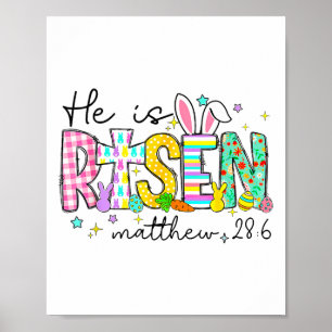 Er ist auferstanden Jesus Christlich Frohe Ostern Poster