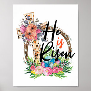 Er ist auferstanden Jesus Christlich Frohe Ostern Poster