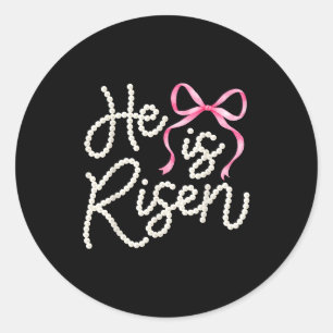 Er ist auferstanden Jesus Christlich Frohe Ostern Runder Aufkleber