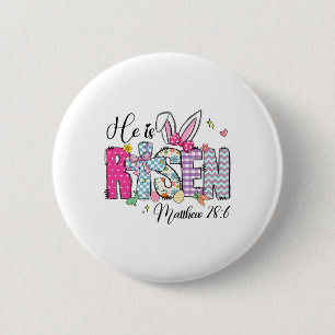 Er ist auferstanden Jesus Christlich glückliche Os Button