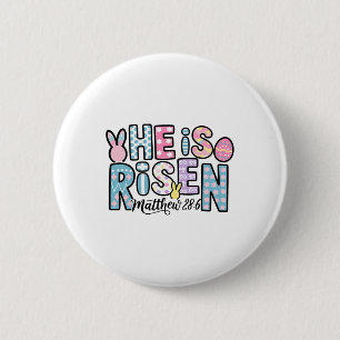 Er ist auferstanden Jesus Christlich glückliche Os Button