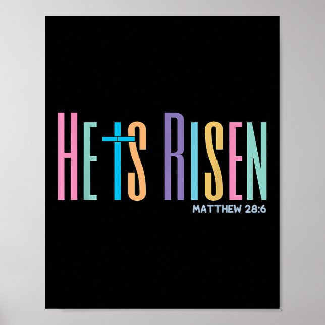 Er ist auferstanden Jesus Christlich glückliche Os Poster (Vorne)