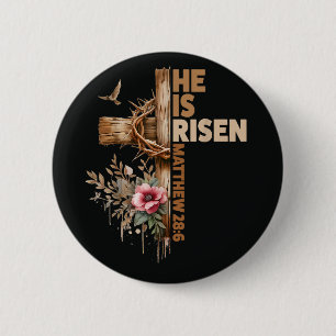 Er ist auferstanden Jesus Christlich Religiös Oste Button