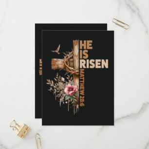 Er ist auferstanden Jesus Christlich Religiös Oste Einladungspostkarte