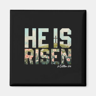 Er ist auferstanden Jesus Christliches Florales Os Magnet