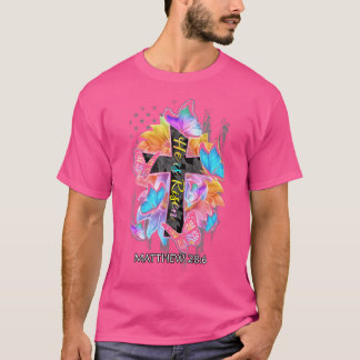 Er ist auferstanden Jesus Christliches Kreuz Schme T-Shirt