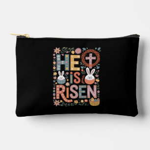 Er ist auferstanden Jesus Floral Süßer Osterhase K Zubehörtasche
