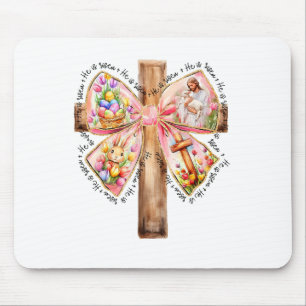 Er ist auferstanden Jesus Kokette Schleife Ostern  Mousepad
