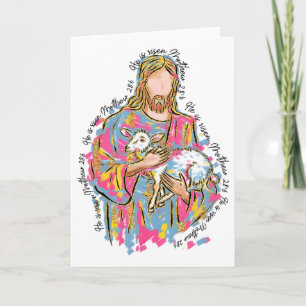 Er ist auferstanden Jesus und Lamm Gott Frohe Oste Karte