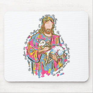 Er ist auferstanden Jesus und Lamm Gott Frohe Oste Mousepad