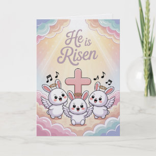 Er ist auferstanden Kawaii-Osterkarte Karte