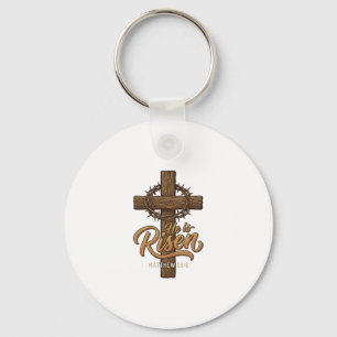 Er Ist Auferstanden Kreuz Dornenkrone Christliches Schlüsselanhänger