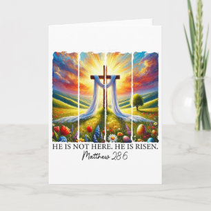 Er ist auferstanden Kreuz Glaube Auferstehung Jesu Karte