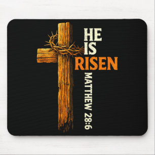 Er ist auferstanden Kreuz Jesus religiöser christl Mousepad