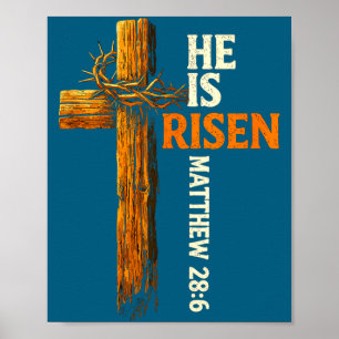 Er ist auferstanden Kreuz Jesus religiöser christl Poster