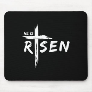 Er ist auferstanden Kreuz Jesus Religiöser Osterta Mousepad