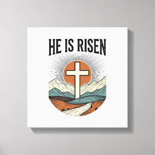 Er ist auferstanden Kreuz Sonnenaufgang Christlich Leinwanddruck