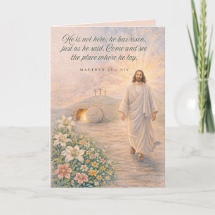 Er ist auferstanden – Matthäus 28:6 Bibelvers - Os Karte