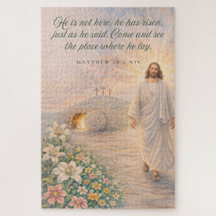 Er ist auferstanden – Matthäus 28:6 Bibelvers - Os Puzzle