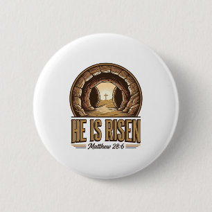 Er ist auferstanden Matthäus 28 6 Vintage-Christli Button