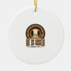 Er ist auferstanden Matthäus 28 6 Vintage-Christli Keramik Ornament
