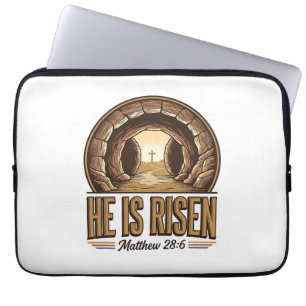 Er ist auferstanden Matthäus 28 6 Vintage-Christli Laptopschutzhülle