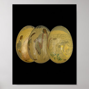 Er ist auferstanden Ostereier Jesus Christus Famil Poster