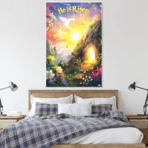 Er ist auferstanden — Ostern Auferstehung —  Lukas Leinwanddruck