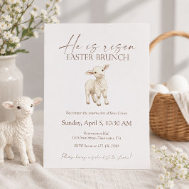 Er ist auferstanden Ostern Brunch Christliche Aufe Einladung
