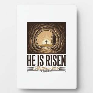 Er ist auferstanden Ostern Grab Kreuz Vintage Chri Fotoplatte
