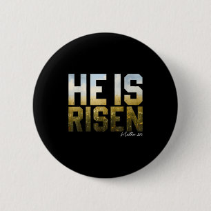 Er ist auferstanden Ostern Jesus Bibelvers christl Button