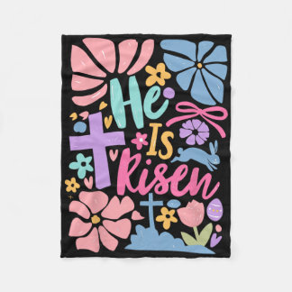 Er ist auferstanden Ostern Kreuz Coquette Jesus Ch Fleecedecke