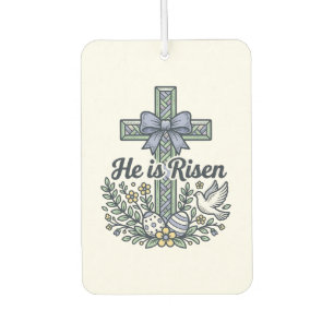 Er ist auferstanden Ostern Kreuz Vintage Vektor Autolufterfrischer