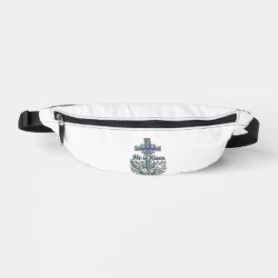 Er ist auferstanden Ostern Kreuz Vintage Vektor Bauchtasche