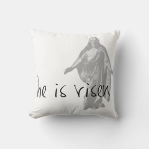 er ist auferstanden Ostern lds modern schwarz weiß Kissen