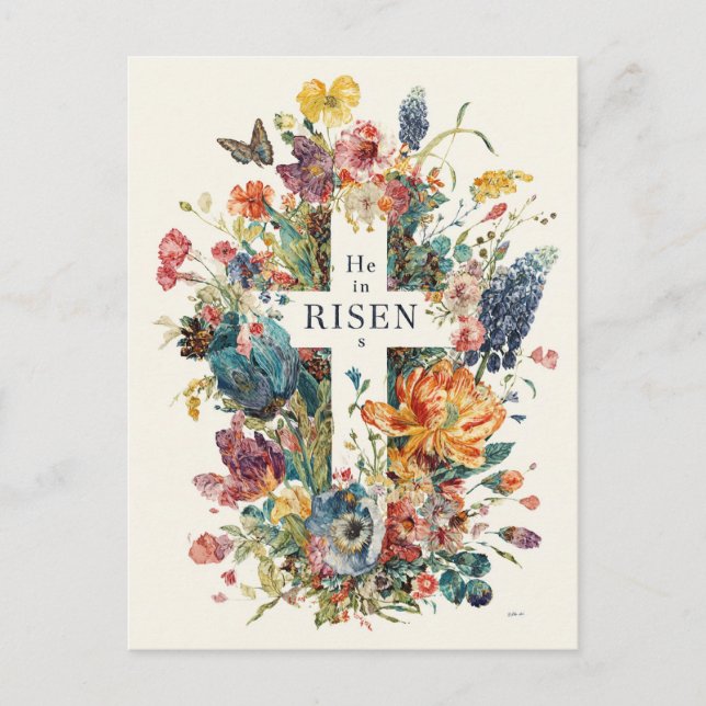 Er ist auferstanden, Ostern, Postkarte (Vorderseite)