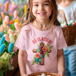 Er ist auferstanden Ostern Wasserfarbe Florales Kr T-Shirt
