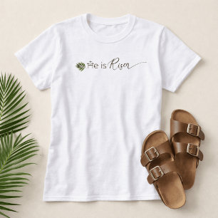 Er ist auferstanden Palmwedel  3 Kreuze Minimalist T-Shirt