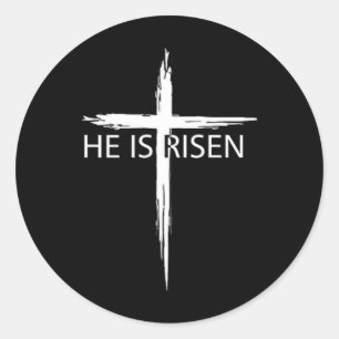 Er ist auferstanden Pocket Christian Ostern Jesus Runder Aufkleber