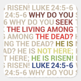 Er ist auferstanden quadratischer aufkleber