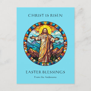 Er ist auferstanden Religiöses Ostern Jesus Aufers Feiertagspostkarte