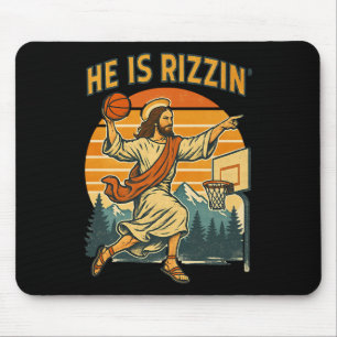 Er ist auferstanden Rizzin Ostern Christlicher Gla Mousepad