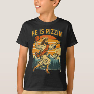Er Ist Auferstanden Rizzin Ostern Christlicher Gla T-Shirt