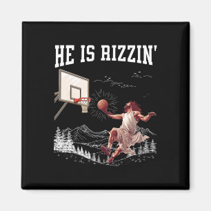 Er Ist Auferstanden Rizzin' Ostern Jesus Christlic Magnet