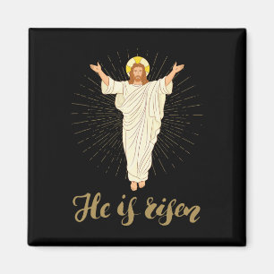 Er ist auferstanden Rizzin' Ostern Jesus Christlic Magnet